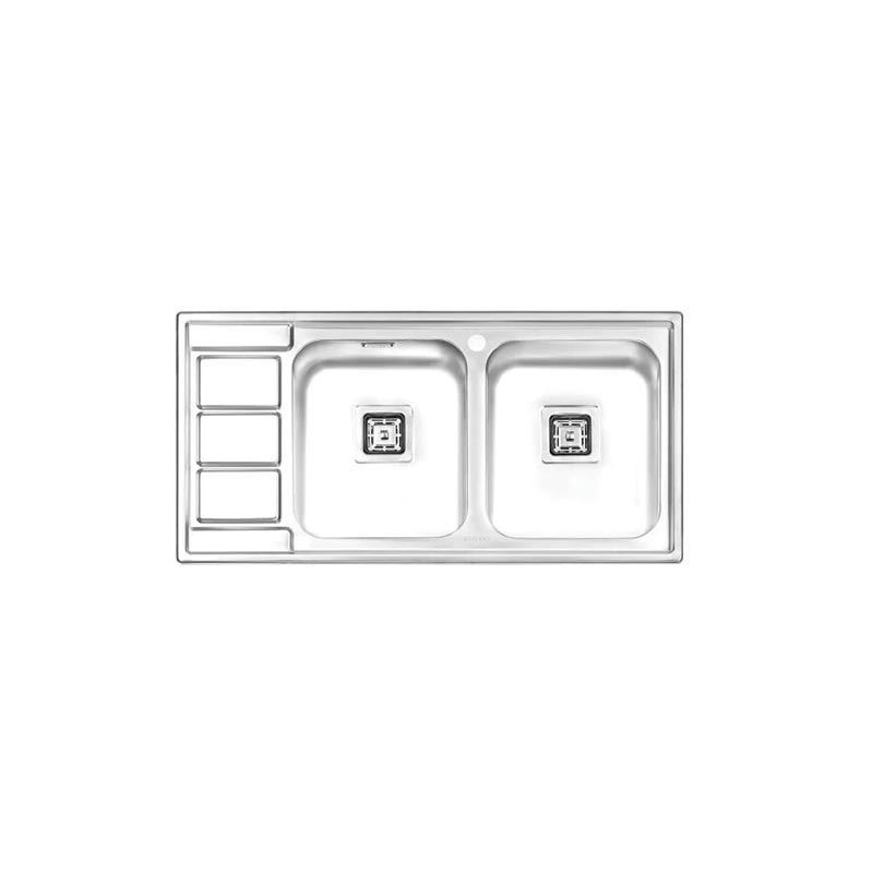 سینک ظرفشویی توکار چپ مدل 2081 ایلیا استیل ILIA STEEL نسترن12*12