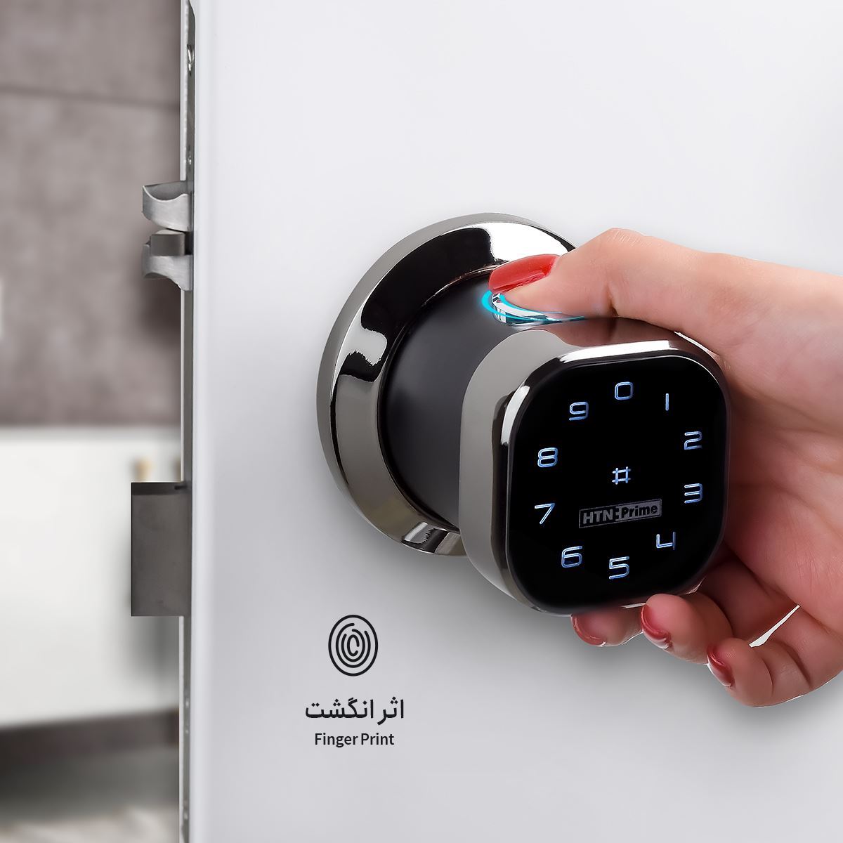 دستگیره الکترونیکی Nippon-Silver PRO پرایم HTN Prime Nippon Silver PRO Smart Fingerprint Door Lock