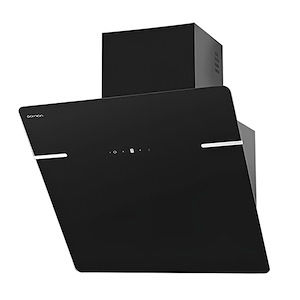 هود 60سانت شیشه ای مورب مشکی مدل PH-1601 پرنیان PARNIAN STEEL