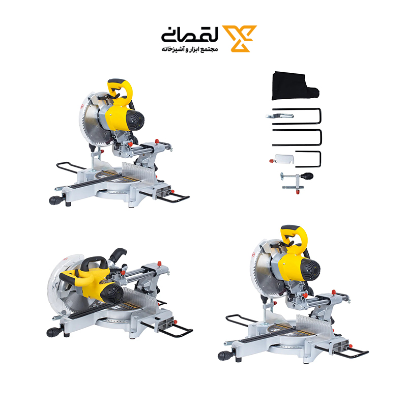 فارسی بر کشویی 2000 وات 255 م.م مدل 4426 کنزاکس KENZAX KENZAX 4426 2000W Sliding Compound Miter Saw 255mm | Professional Crosscut Saw