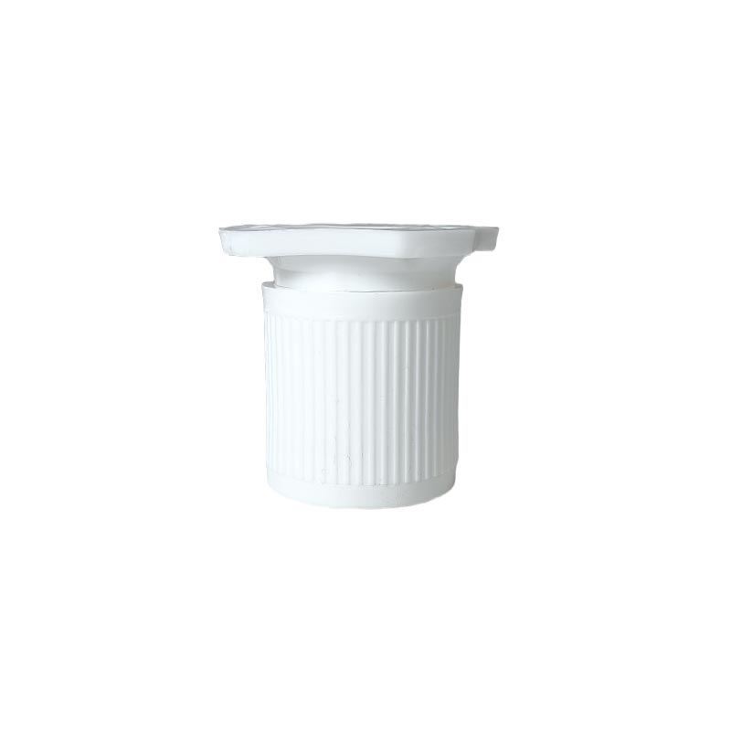 پایه کابینتی 8 استوانه ای شیاردار پلاستیکی سفید BL23 باربد 1*R14