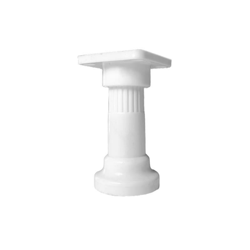 پایه کابینتی 10 استوانه ای پلاستیکی سه تیکه سفید پایا LP04 باربد 1*R7