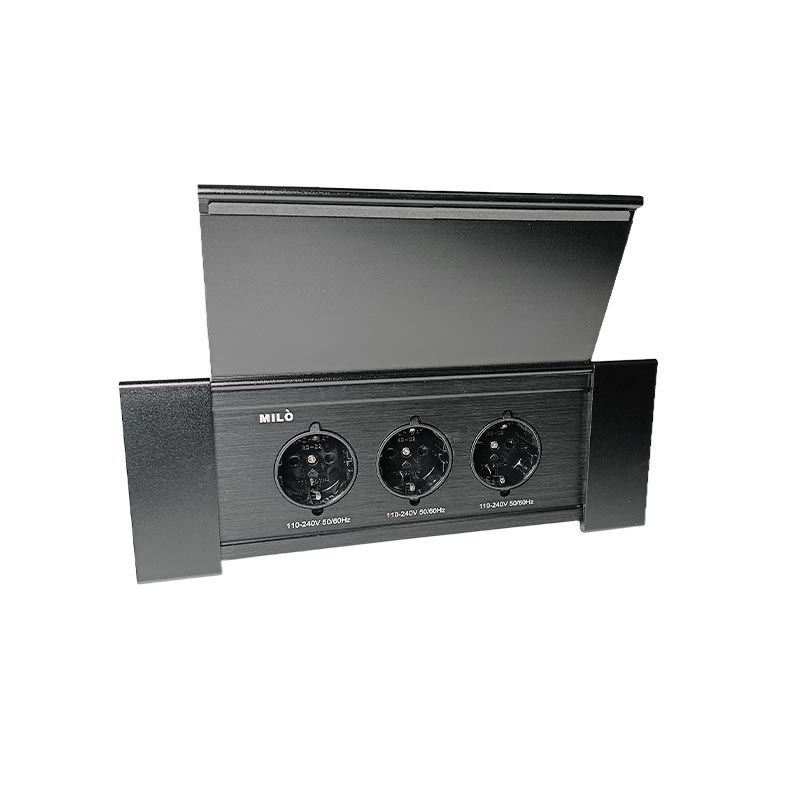 پریز برق مستطیل تو کار مشکی MILO کد 1041 1*G24