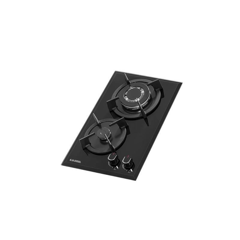 اجاق گاز شیشه ای 2 شعله مدل G201 ایلیا استیل ILIA STEEL نسترن4*12