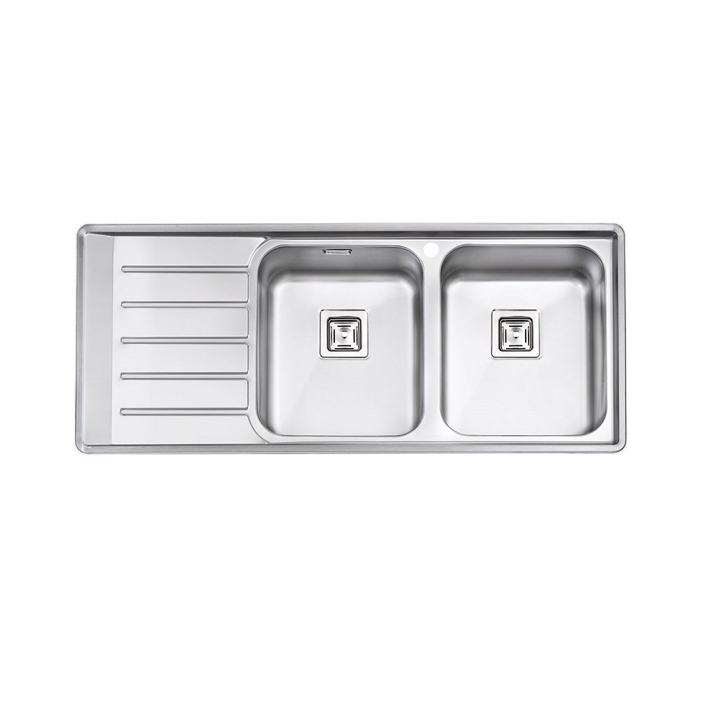 سینک ظرفشویی توکار راست مدل 2060 یلیا استیل ILIA STEEL نسترن16*12