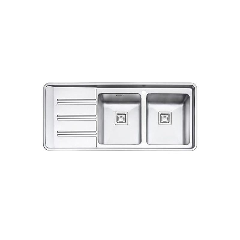 سینک ظرفشویی توکار راست مدل 2072 ایلیا استیل ILIA STEEL نسترن12*12