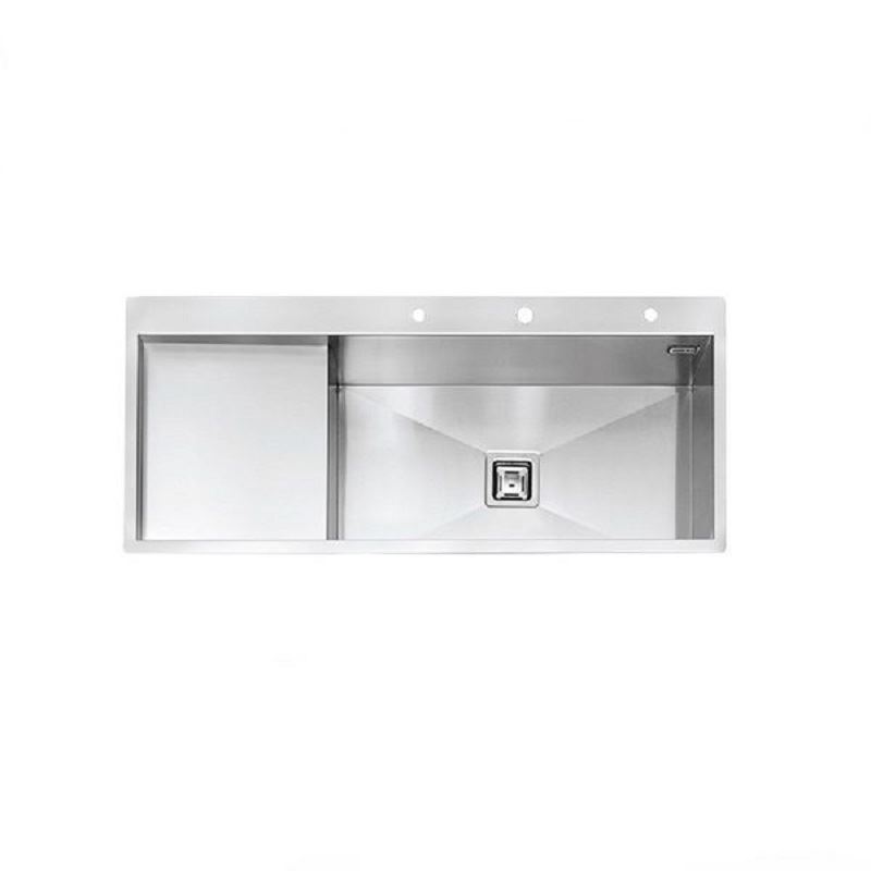 سینک ظرفشویی توکار راست با جا مایع مدل 6032 ایلیا استیل ILIA STEEL نسترن13*12