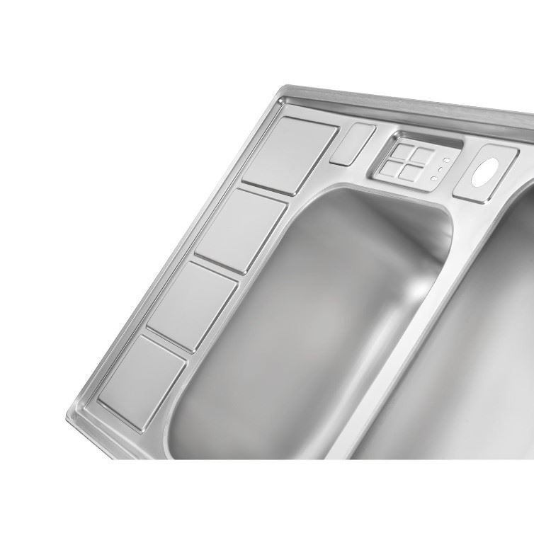 سینک ظرفشویی توکار راست مدل 2052 ایلیا استیل ILIA STEEL نسترن22*12
