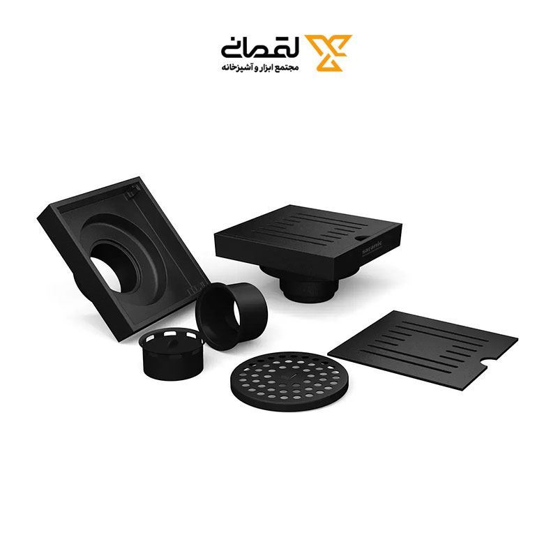 کفشور 10*10 س.م مشکی راه راه اهورا کد B402 سارانیک SARANIC J83*1
