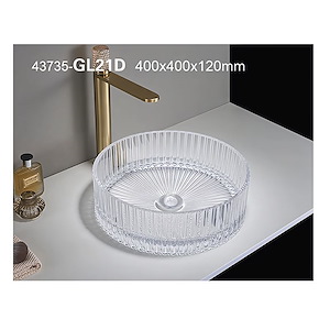 سنگ روشویی کریستال شفاف 120*400*400 مدل GL21D-PI مرآس MERASSE (به سفارش اروپا)