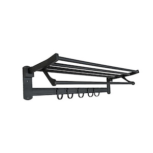 جا حوله آویز تاشو مشکی 60 سانت آتریسا SKY مدل S9207-B