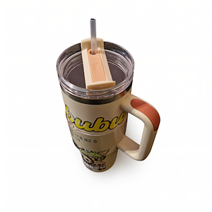 تراول ماگ لبوبو نسکافه ای STANLEY  STANLEY Labubu Coffee Brown Travel Mug 1.18L – Stainless Steel Insulated Tumbler