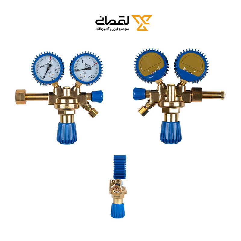 مانومتر اکسیژن 200-10 بار مدل 3722 کنزاکس KENZAX KENZAX 3722 Oxygen Pressure Regulator Gauge – 200 Bar to 10 Bar Industrial Manometer