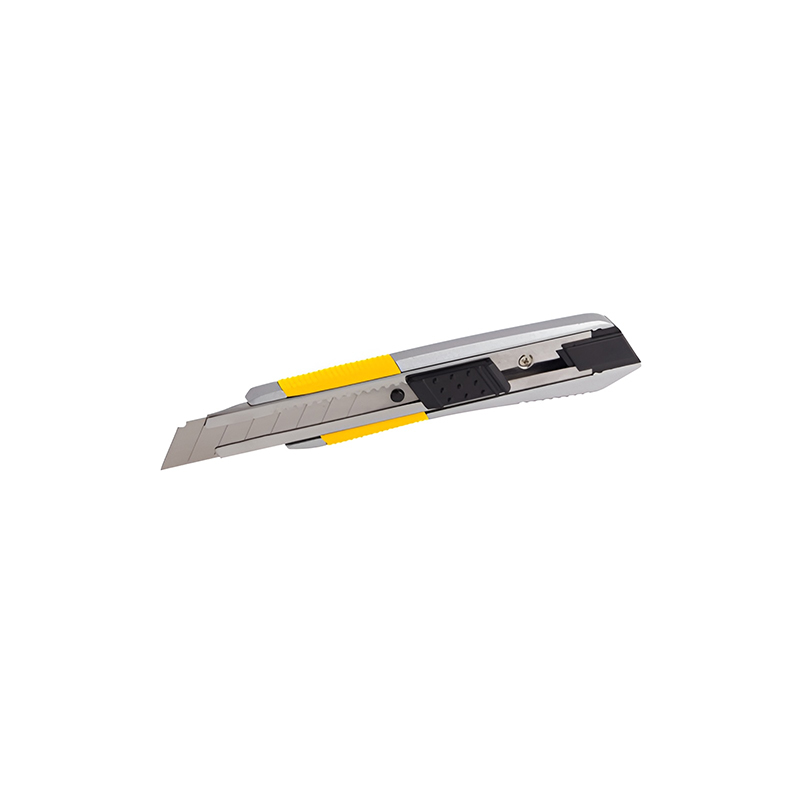 کاتر (موکت بر) سربی اسلش مدل 9520 کنزاکس KENZAX KENZAX 9520 Heavy Duty Utility Knife – Zinc Alloy 18mm Carpet Cutter with TPR Grip