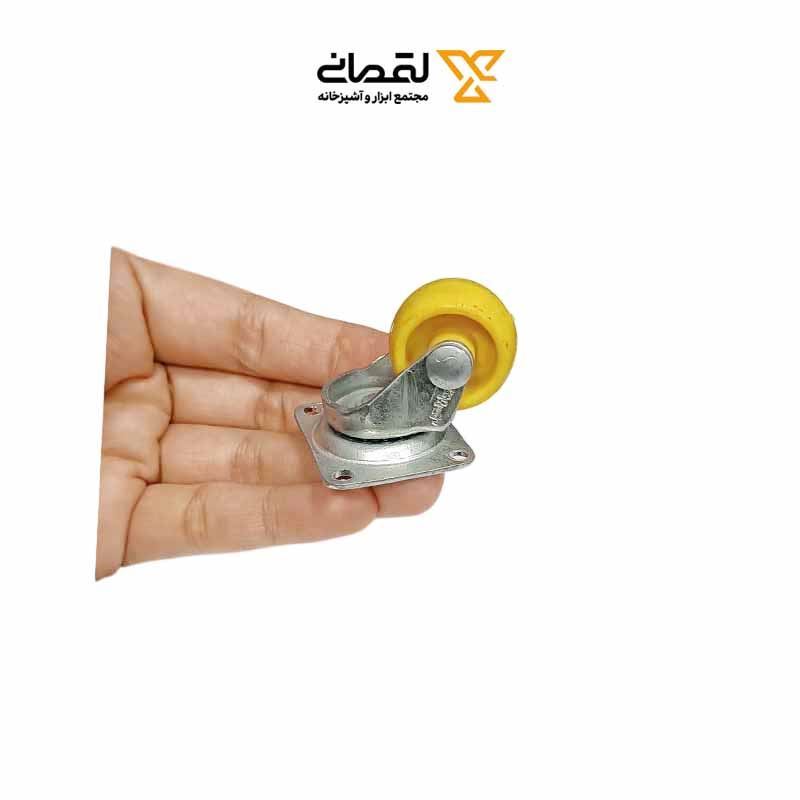 چرخ چمدانی گردان زرد جهان استیل 1*I83