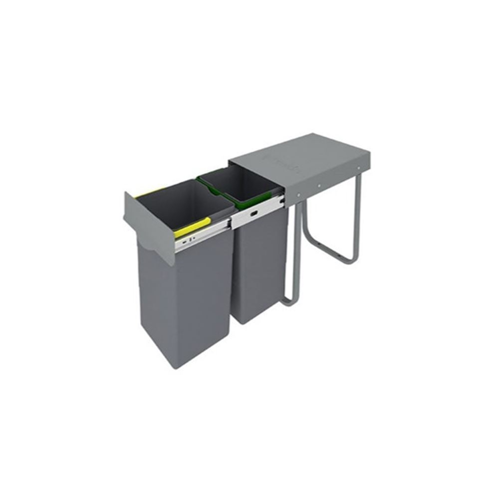 سطل زباله دو قلو 24 لیتری مدل 3661 پلاتین PELATIN 1*I51     12*H16