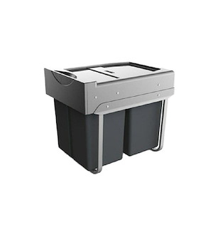سطل زباله هایلوکس لینکدار 40 لیتری مدل 3655 (S.A) پلاتین PELATIN