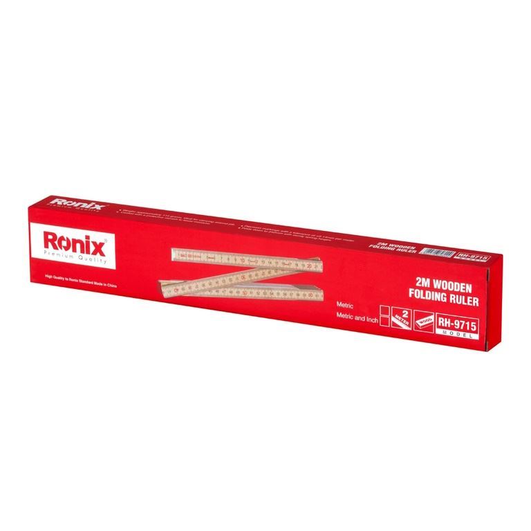 خط کش چوب تاشو 2 متری مدل RH-9715  رونیکس RONIX 1*I12