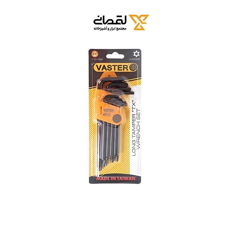 ست آچار آلن 9 عددی ستاره ای بلند واستر VASTER کد VHC006x 1*L42