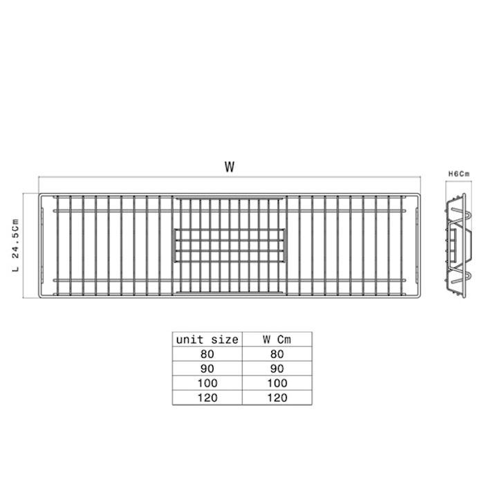 آبچکان آبکاری استیل ویژه کابینت فلزی سایز 80 آدلان کد A105 1*A13