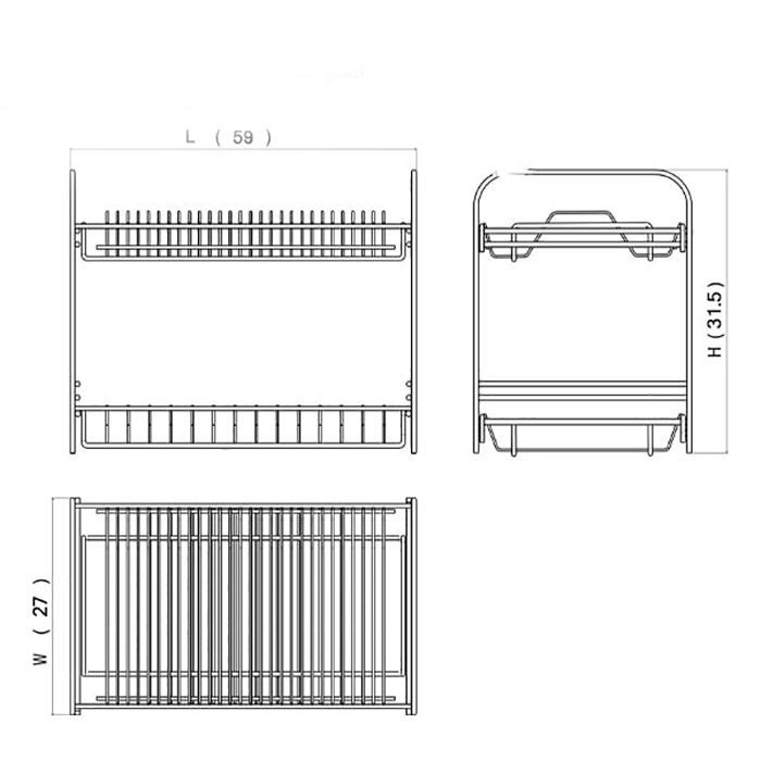 آبچکان رومیزی کوچک استیل با جاقاشقی و جالیوانی کد AS908 آدلان ADLAN H61*1