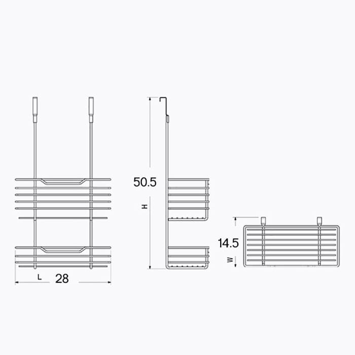 سبد شوینده پشت درب آویز آدلان کد A215 1*H71