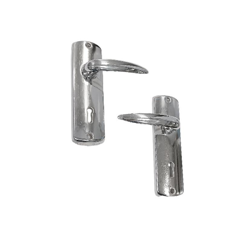 ست قفل و دستگیره کلیدی راست کروم 910 کاسپین CASPIAN 1*C52