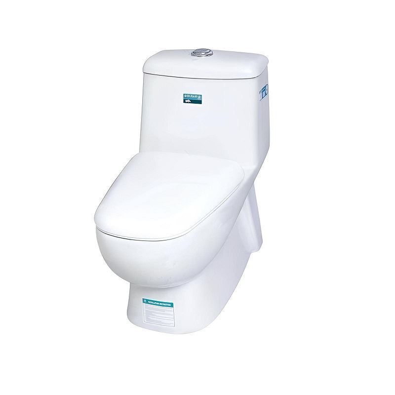 توالت فرنگی مدل یک تیکه پارمیس سیم لس  سفید ساده درجه دو گلسار 12*A24   لاله5*12