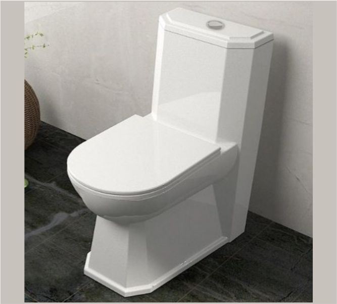 توالت فرنگی یک تکه دایموند سفید ساده درجه 2 گلسار 12*B18   مریم12*12