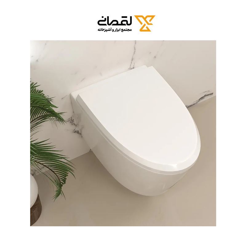 توالت فرنگی وال هنگ مدل لاو سفید ساده درجه 2 چینی پرشیا 