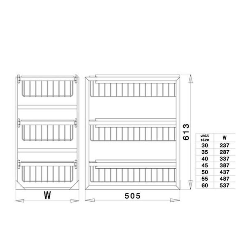 چند منظوره ریلی سه طبقه  یونیت 60 آدلان کد A393 12*G10