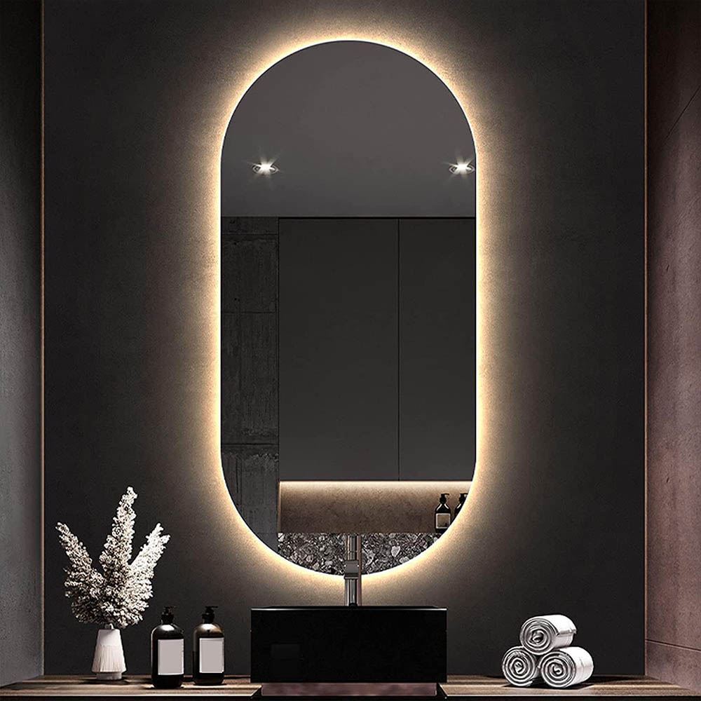 آینه ضد بخار کپسولی نور آفتابی سایز 90*60 گلسموند GLASS MOND مریم11*12