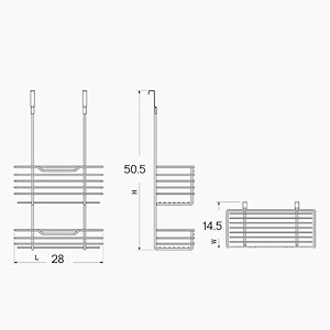 سبد شوینده پشت درب آویز آدلان کد A215 1*H71