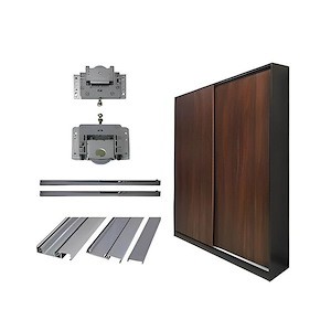 مکانیزم تاپ لاین توکار اسلیم 2 درب ریل سیلور ملونی MELLONI