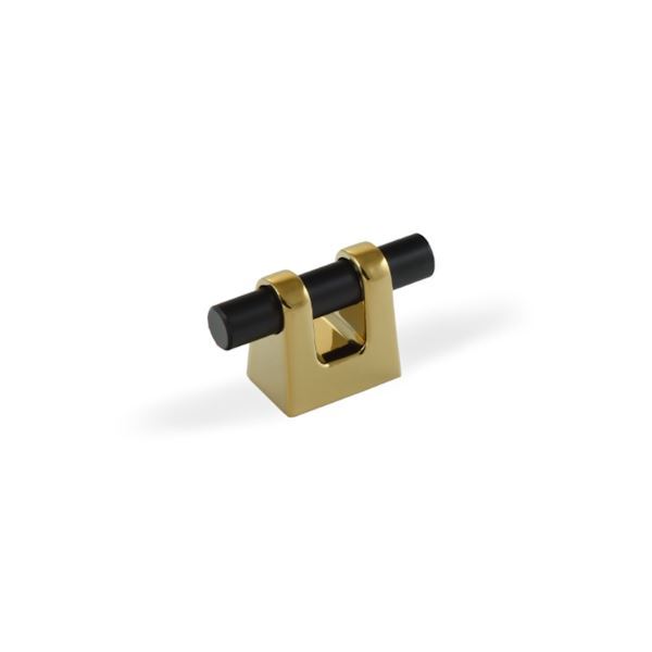 دستگیره کابینتی تک پیچ طلایی مشکی H2708G پرایم 1*H53