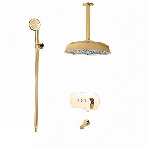 ملحقات دوش توکار سقفی ایکاد (تنسو) طلایی کلاس 1 راسان RASAN 