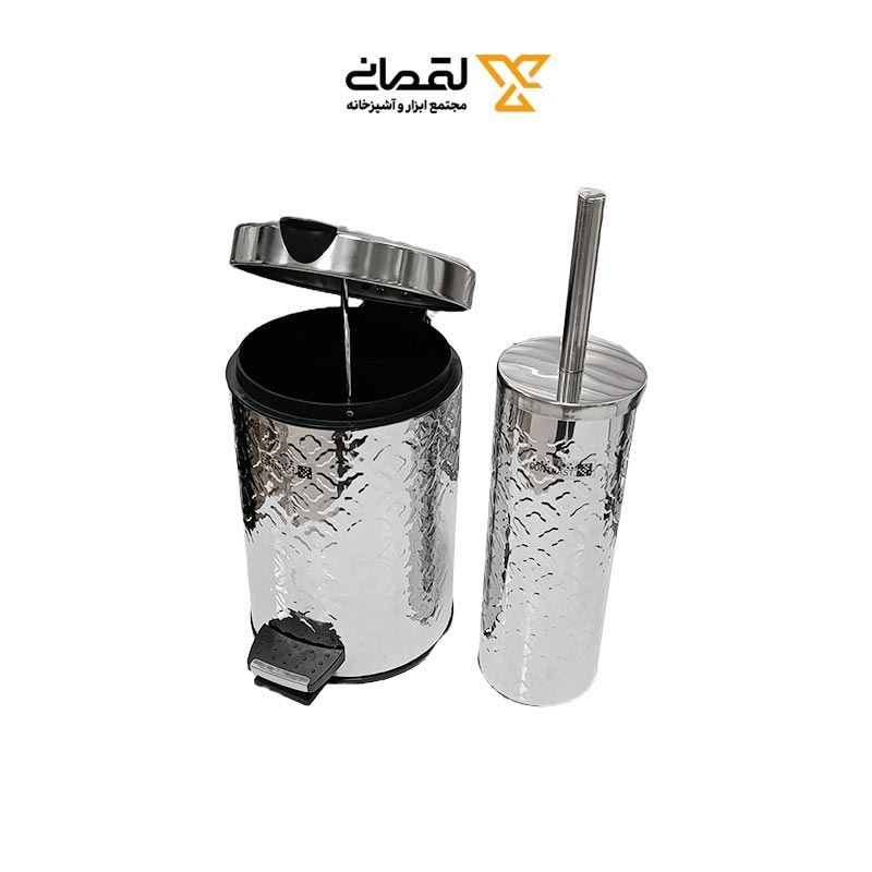 سطل و برس 3 لیتری کروم خشدار طرح دار کد 008 کنتراست CONTRAST 1*I21