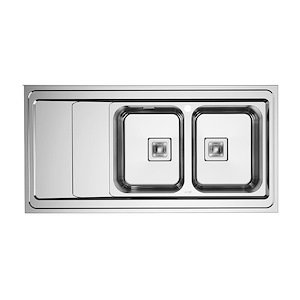 سینک ظرفشویی رو کار 120 س.م دو پله راست مدل SR1202R آلتون ALTON