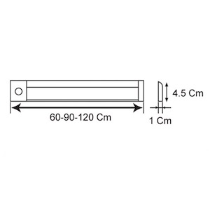 چراغ LED زیر کابینتی 5.8 وات 45 سانتی فانتونی N041