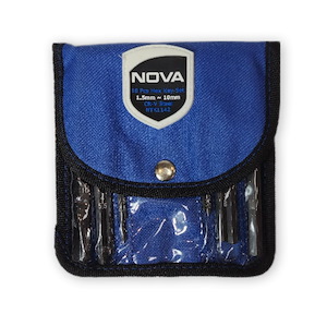 ست آلن کیفی مشکی 6 گوش 10 عددی 1/5 الی 10 استاندارد نووا NOVA کد 1142 1*L43