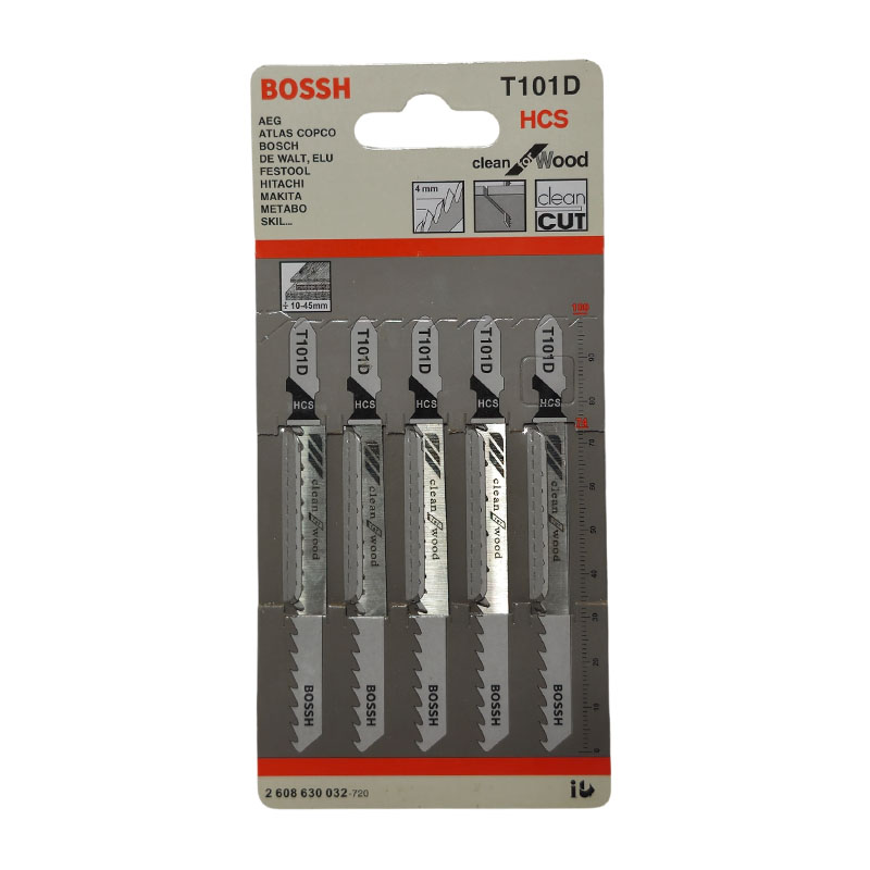 ست تیغه چوب اره عمود بر مدل T101Dبوش BOSCH 
