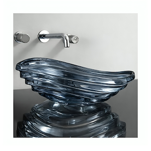 سنگ روشویی کریستال آبی 500*360*160 مدل GL66-L1-PI  مرآس MERASSE  (به سفارش اروپا)