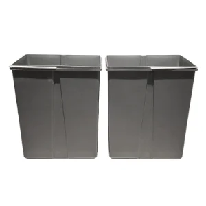 سطل زباله دوتایی آرام بند یونیت 40 2*20 لیتری زیر کابینتی همراه با ریل مدل HKT04 پرایم PRIME 