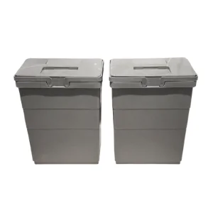 سطل زباله دو تایی آرام بند یونیت 45 2*30 لیتری زیر کابینتی با کاور مدل HKT02 پرایم PRIME 