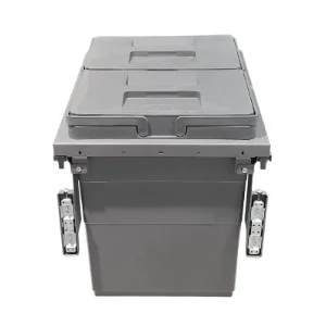 سطل زباله دو تایی آرام بند یونیت 45 2*30 لیتری زیر کابینتی با کاور مدل HKT02 پرایم PRIME 
