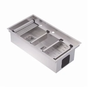 سینک ظرفشویی استیل 50*90 با لوازم مدل D90 مرآس MERASS