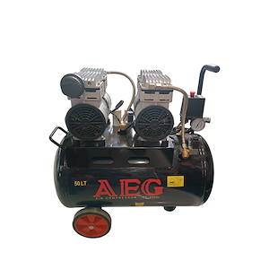 کمپرسور هوا  50 لیتری 2/5 اسب بی صدا دو موتوره آاگ AEG