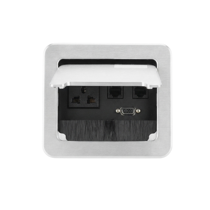 پریز برق نقره ای CAT6*1+VGA*2 مدل HP-032 پرایم PRIME