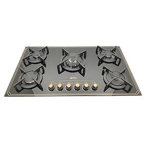 اجاق گاز 5 شعله شیشه ای کد 645 رپال REPAL