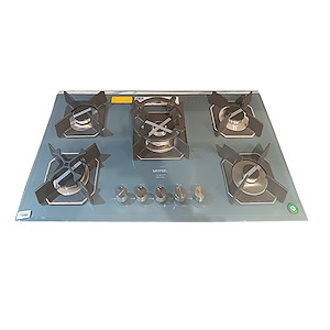 اجاق گاز پنج شعله شیشه ای طوسی مدل IG5920G ایلیا استیل ILIA STEEL